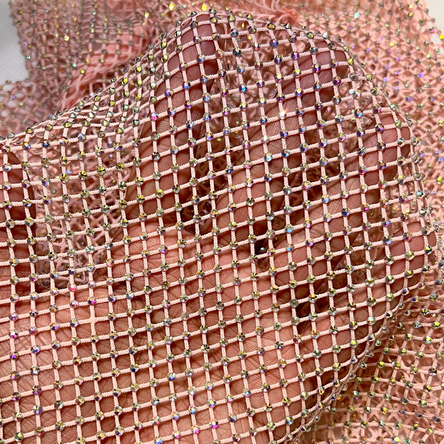 Black Premium Rhinestone Mesh Cropped Cardigan