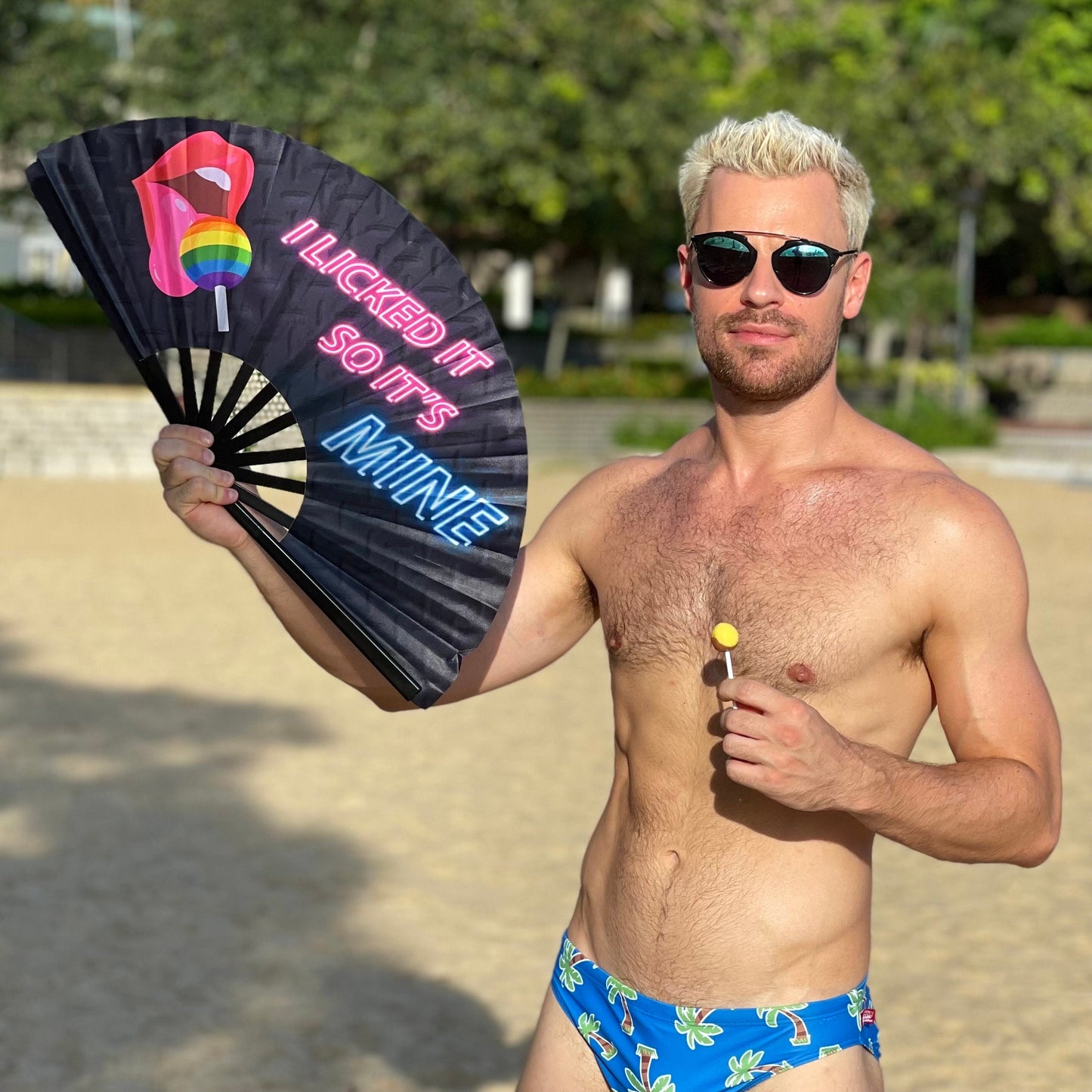 I Licked It So It's Mine Clack Fan (UV Reactive)