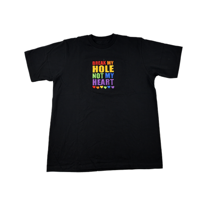 Break My Hole, Not My Heart — Embroidered Tee