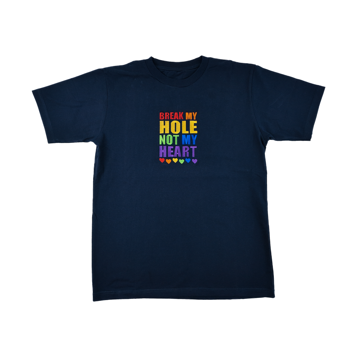 Break My Hole, Not My Heart — Embroidered Tee