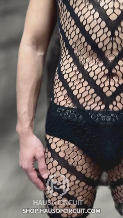 HERRINGBONE Mesh Body Stocking