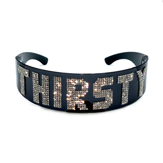 THIRSTY Rhinestone Statement Glasses [Lite]