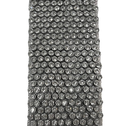 Premium Rhinestone Black Mesh Neck Tie